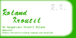 roland kroutil business card